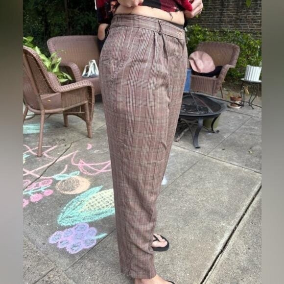 Vintage Jantzen Classics High-Waisted Plaid Trousers – Size 12 - Picture 5 of 10